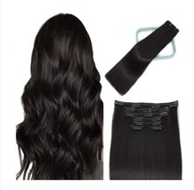 MIBOLT Clip in Hair Extensions Real Human Hair Straight Clip in Hair Extensions  - £35.03 GBP