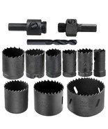 5/8 To 2, 2-1/2” Hss Bi Metal Hole Saw Kit For Wood Drywall Plastic Alum... - $38.94