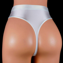 Women Shiny Satin Thong Panties Sexy Briefs Underwear High Waist Silky Knickers  - £7.56 GBP