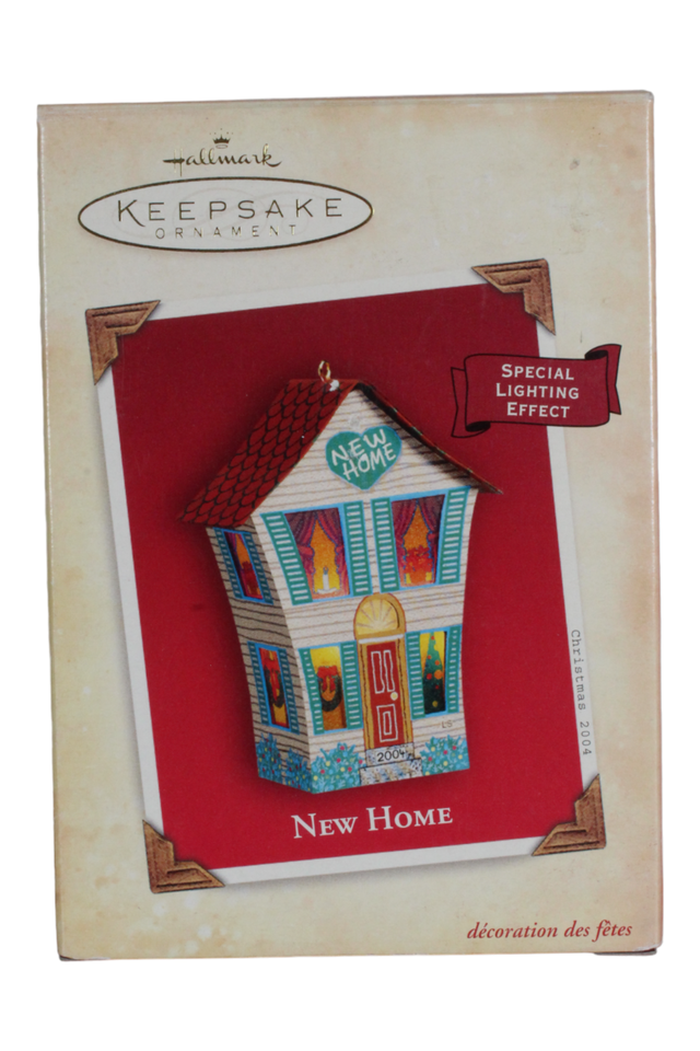 Hallmark 2004 New Home Tin Keepsake Ornament Special Lighting Effect Sic... - $3.43