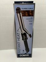 Conair Double Ceramic Curling Iron 1 Inch - Silver &amp; Black New - $8.42