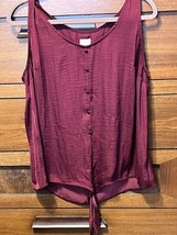 A New Day Women’s Size L sleeveless Top. Burgundy Very Cute - £6.92 GBP