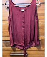 A New Day Women’s Size L sleeveless Top. Burgundy Very Cute - $12.04 CAD
