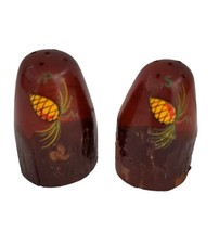 Vintage Mid Century Redwood Highway  Wooden  Salt Pepper Shakers  marked 1951 - £12.66 GBP