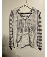 Ocean Drive Striped Cropped Sweatshirt Size M - $15.45 CAD