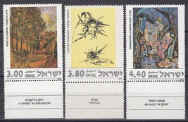 ZAYIX - ISRAEL 682-684 Tabs MNH Paintings Artist Glicksberg Levanon  071822S86 - £1.19 GBP