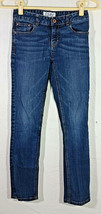 PSNY Girls Jeans Size 10R Blue Denim Embroidered Pockets Pants Adjustable Waist - £6.37 GBP
