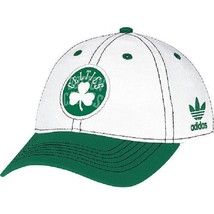 Adidas Women&#39;s Basic Slouch White Adjustable Hat Cap Boston Celtics - £19.17 GBP