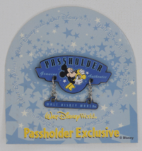 Disney 2002 Mickey Mouse Passholder Exclusive Genuine Authentic Dangle P... - $8.50