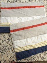 Pottery Barn Teen Wyatt Stripe Standard pillow Sham SET 2 blue orange yellow - £39.16 GBP