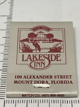 Vintage Matchbook Lakeside Inn Mount Dora, Fl gmg unstruck Beaudaire Restaurant - £9.76 GBP