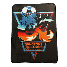 Dungeons and Dragons Retro Logo Fleece Throw Blanket Multi-Color - $36.98