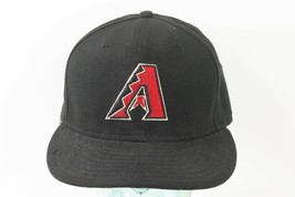 Vintage New Era Arizona Diamondbacks Baseball Fitted Hat Cap Black Size 7 5/8 - £23.42 GBP