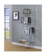 Clear Acrylic Ladder Bookcase: Modern 5-Tier Display Shelf for Books &amp; D... - $10,620.42 MXN