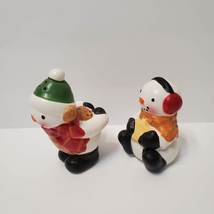 Snowman Salt and Pepper Shakers, Vintage Holiday Christmas Decor image 6
