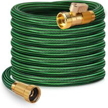 Flexible 25 ft Garden Hose with Heavy-Duty Brass Connectors - Non-Expand... - $52.42