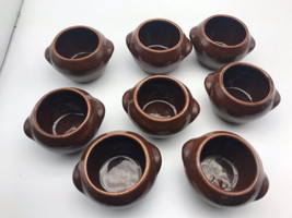 (8)Vintage McCoy Heinz Miniature Dipping Pot Brown Glaze Tiny Small Planter Bowl - £46.59 GBP