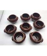 (8)Vintage McCoy Heinz Miniature Dipping Pot Brown Glaze Tiny Small Plan... - £46.70 GBP