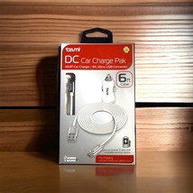 Tzumi 6ft. Micro-USB cable and 1 AMP Car Charger DC, car adapter include... - $5.89