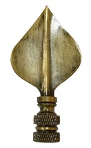 Royal Designs Spade Leaf 2.5&quot; Lamp Finial for Lamp Shade, Antique Brass - $24.70