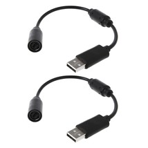 2 Pack Replacement Dongle Usb Breakaway Cable For Xbox 360 Wired Control... - £14.84 GBP