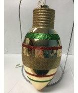 ex15311B glass ornament large bulb 10” x 5” looks like C-7 gold see pict... - €12,39 EUR