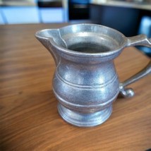 "RWP" Vintage Pewter Pitcher Creamer  3 3/8" tall, made in USA Good Condition - £11.78 GBP