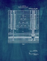 Automatic Bowling Mechanism Patent Print - Midnight Blue - £6.35 GBP+