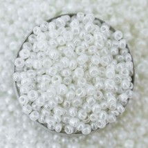 Seed Beads Glass Beads Craft Making Jewellery Embroidery White 100gm - $15.20