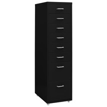 Mobile File Cabinet Black 28x41x109 cm Metal - £94.69 GBP
