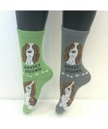 2 PAIRS Foozys Women&#39;s Socks Basset Hound, Canine Collection, Dog Print,... - $8.99