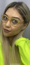 New LIU JO LJ 2624 249 Matte Honey 48mm Round Yellow Women&#39;s Eyeglasses ... - $89.99