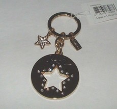 COACH Pierced Crystal Pave Gold Star Keychain NWT 93040 - £42.57 GBP