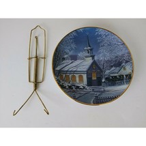 Franklin Mint Heirloom Recommendation &quot;Chapel in Winter&quot;  Porcelain plate - £9.87 GBP