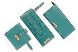 3 Piece Clutch Wallet Genuine Leather Card Holder Combo for Women Girls - £36.88 GBP