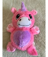 Ball Pets Pink Purple Unicorn Stuffed Animal Toy 8&quot; Fleece Turns Into Ball - £9.63 GBP