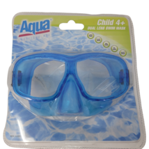 AQUA LEISURE DUAL LENNS SWIM MASK Child 4+ ADJUSTABLE STRAP  LATEX FREE ... - £3.10 GBP