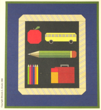 School Days Miniature Quilt Pattern by Brenda Groelz Paper Foundation 7.5 x 9.5&quot; - £7.76 GBP