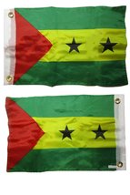 12x18 Sao Tome Principe Country 2ply Double Sided 12&quot;x18&quot; Flag Grommets Fade Res - $14.88