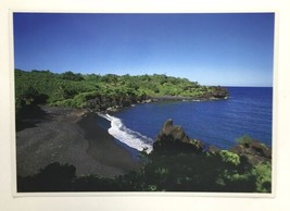 Black Sand Beach Wainapanapa State Park Hawaii Vintage Postcard 1994 Posted - $3.50