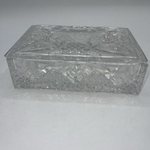 WATERFORD CRYSTAL WEDDING HEIRLOOM BRIDAL MOMENTO BOX w/LID 7x5” - £51.43 GBP