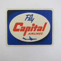 Capital Airlines Label Wheaties Premium Promo Sticker Vintage 1950s - £7.83 GBP