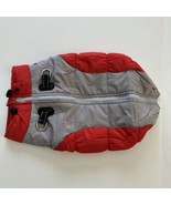 Dog Coat Winter Jacket Vest Built in Harness Gray Red 2XL 18 3/4&quot; Back L... - $12.87