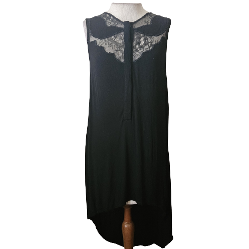 Primary image for Shakuhachi Black Hi Lo  Dress with Lace Detail Size 4