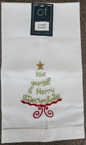 Two (2) C and F ~ Handcrafted ~ Holiday ~ 14 x 22 ~ 100% Cotton ~ Guest Towels~2 Item image 3