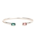 Unique Fashion Two Color Natural Tourmaline Gemstone Solid 14K White Gol... - $1,597.40 CAD