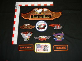 Motorcycle, Biker Patch set 10 patches in this set - £14.70 GBP
