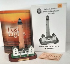 Lefton Historic American Lost Lights Shinnecock Bay Ny Lighthouse 819/5000 Coa - £27.52 GBP