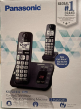 Panasonic KX-TGE432B - Expandable Cordless Phone System 2 Handsets - Black - $129.95