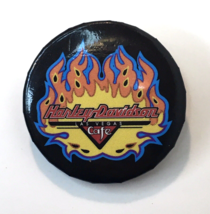 Harley Davidson Lapel Pin Button Motorcycle Fire Souvenir Cafe Las Vegas 1.25&quot; - £11.80 GBP